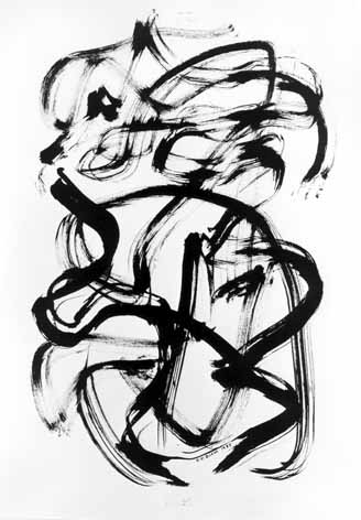 John J BLOM "Outburst Series I. - Chaos", 1983 - Indian ink on paper - 49x31 cm (PELMAMA) ©THF