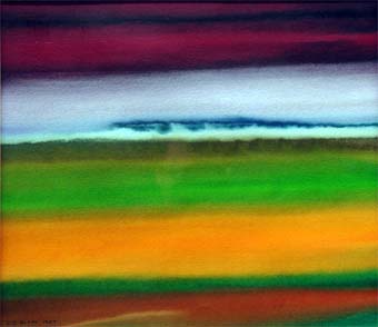 John J BLOM "Where the sun melts the moon IV.", 1987 - watercolour - 35x40 cm THF