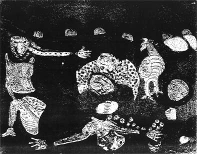 Dan RAKGOATHE "Moon Evil", 1977 - etching 3/25 - 17.5x22.5 cm (PELMAMA)