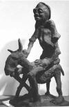 DUMILE Sculpture "The Messenger", 1966 - Plaster of Paris
