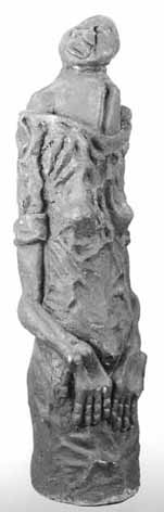 DUMILE Sculpture "Old Woman", 1966 - terracotta