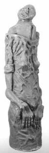 DUMILE Sculpture "Old Woman", 1966 - terracotta