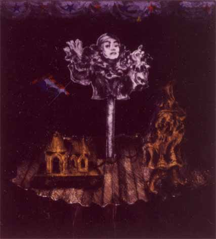Erna BODENSTEIN "Paper Theatre, Act II.", 1985 - papier collé and drypoint - ed. 1/5