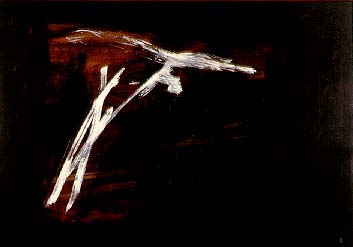 Fred SCHIMMEL "Impulse", 1984 - oil onpaper on board - 69x99 cm (PELMAMA)