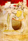 Fred SCHIMMEL "Evolutionary Landscape", 1986 - mixed media on board 100x70 cm