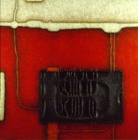 Kenneth BAKKER "Geoniche No. 2", 1967 - oil/mixed media/board - 122x122 cm (PELMAMA) THF