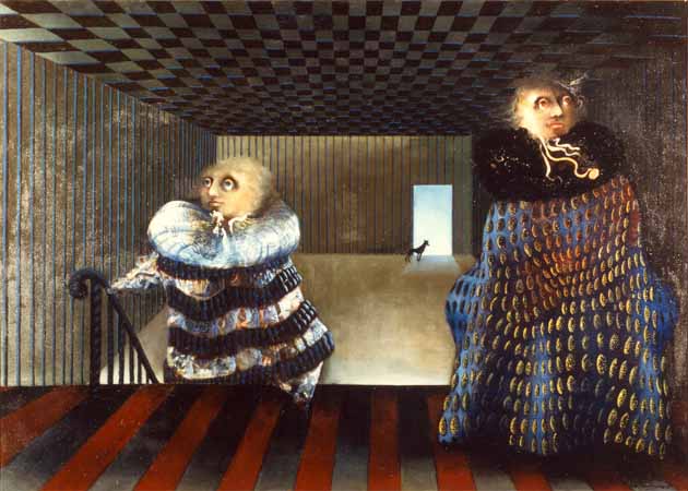 Karin JAROSZYNSKA "The Arrival", 1975 - oil/canvas - 126x174 cm (PELMAMA)