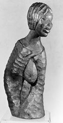 Michael ZONDI "Woman", 1972 - red ivory wood - 75x43x23 cm (PELMAMA)