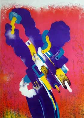 Stanislaw KORS "Exploration", 1973 - original litho on paper - 7/20 - 73x58 cm (Agrant Bequest)