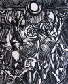 Valente MALANGATANA "Untitled", 1985 - orig. litho 20/150 - 47x38 cm