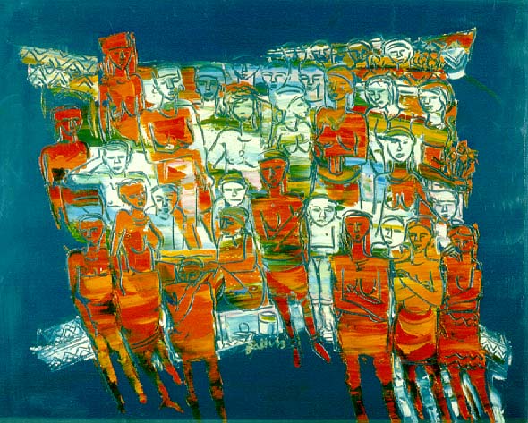 Walter BATTISS "African Fragments", 1965 - oil/canvas - 60x76 cm (PELMAMA) ©THF 